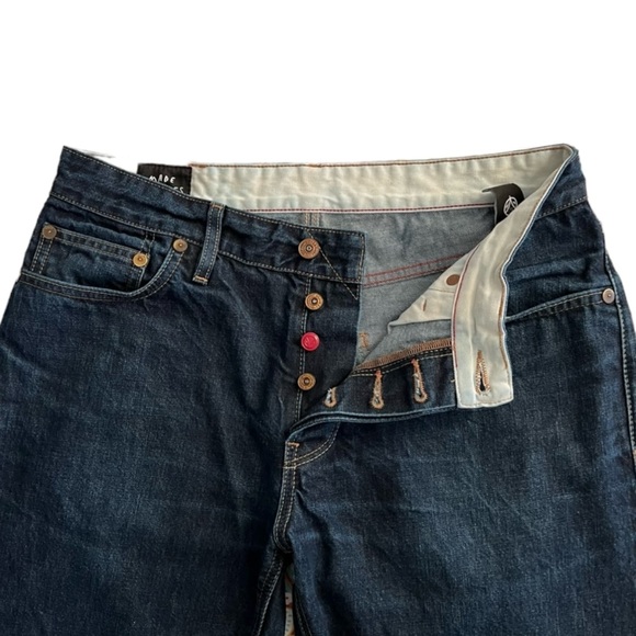 📌 SOLD Hiut Denim Designer Jeans RARE Made in Wales Workr Straight Leg 34x32 - Picture 4 of 16